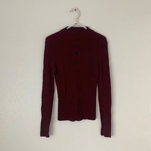 INTERMIX Burgundy Sweater Small